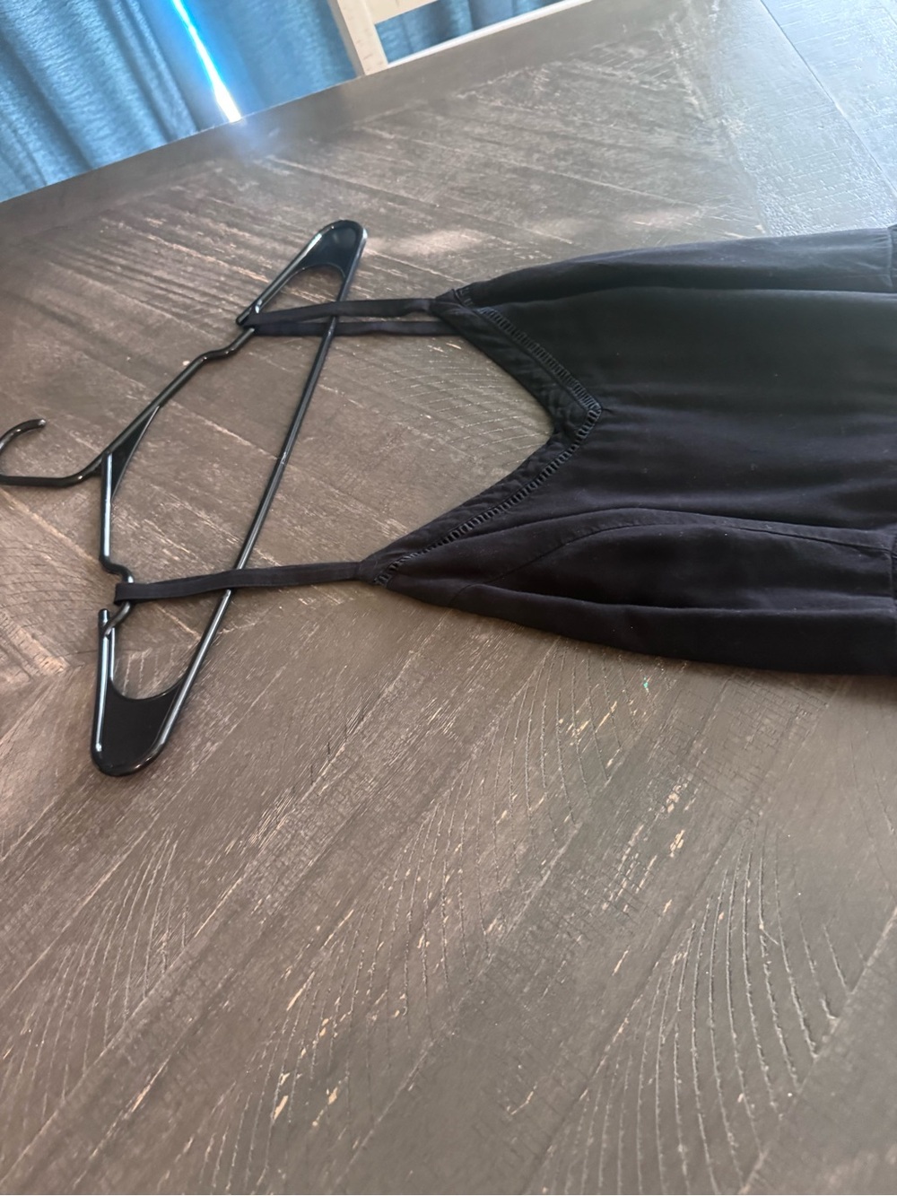 Old Navy Black Maxi Slip Dress with Thin Straps